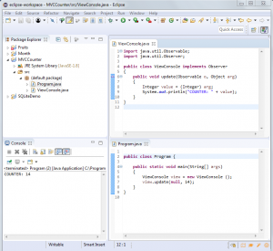 Отчёт от 16016 за MVC шаблон / MVC - Counter - ViewConsole