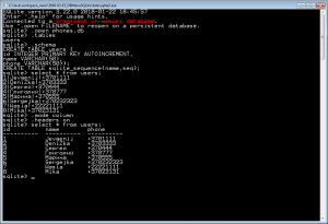 Отчёт от 16017 за База SQLite / SQLite - Знакомство