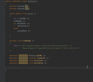 Отчёт от 16089 за Template method / Template Method - Web Parser - Abstract