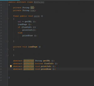 Отчёт от 16089 за Template method / Template Method - Web Parser - Abstract