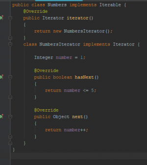 Отчёт от 16089 за Iterator / Iterator - Numbers - Inner class