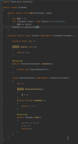 Отчёт от 16089 за Iterator / Iterator - Digits