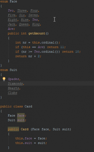Отчёт от 16089 за Iterator / Iterator - BlackJack - Card