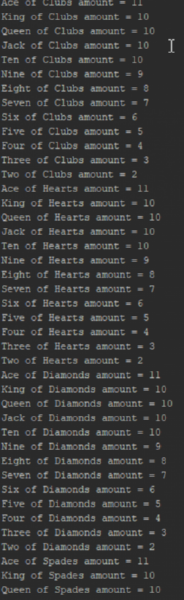 Отчёт от 16089 за Iterator / Iterator - BlackJack - Deck of Cards