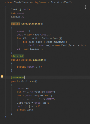 Отчёт от 16089 за Iterator / Iterator - BlackJack - Random