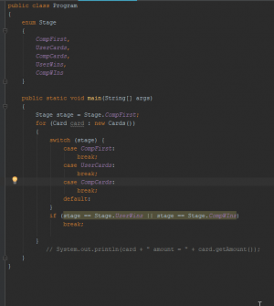 Отчёт от 16089 за Iterator / Iterator - BlackJack - Stages