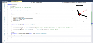 Отчёт от 16218 за WPF Clocks / Стрелочные часы