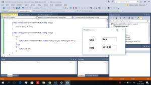 Отчёт от 16516 за Простой WPF  / WPF. Конвертер валюты. Класс конвертации.