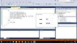 Отчёт от 16516 за Простой WPF  / WPF. Конвертер валюты. Курс валют в JSON.