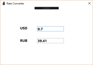 Отчёт от 16520 за Простой WPF  / WPF. Конвертер валюты. Класс конвертации.