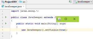 Отчёт от 16548 за Java Sweeper / Простое окно