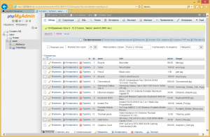 Отчёт от 17255 за Интернет-магазин / phpMyAdmin
