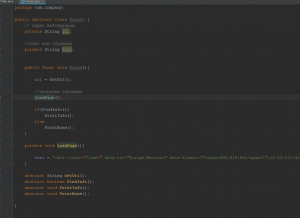 Отчёт от 17425 за Template method / Template Method - Web Parser - Abstract