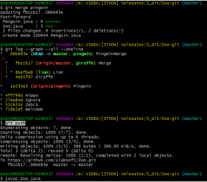 Отчёт от 17535 за Система Git / remote merge