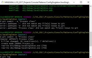 Отчёт от 17542 за Singleton / Singleton - Config - Git add