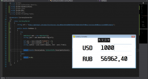 Отчёт от 17663 за Простой WPF  / WPF. Конвертер валюты. Курс валют в JSON.