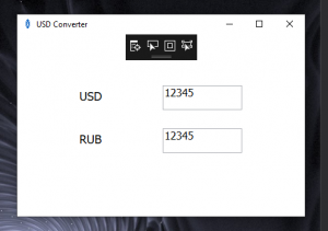 Отчёт от 18131 за Простой WPF  / WPF. Конвертер валюты. Макет программы