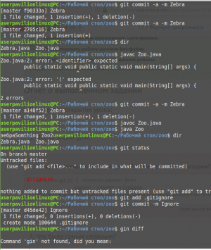 Отчёт от 18533 за Система Git / git ignore