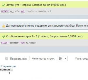 Отчёт от 18838 за Весёлая семейка Web-Мастера / MySQL