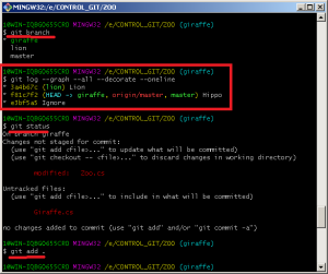 Отчёт от 20071 за Система Git / git branch giraffe
