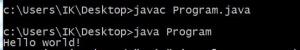 Отчёт от 20089 за J1. Запуск / START - Платформа Java