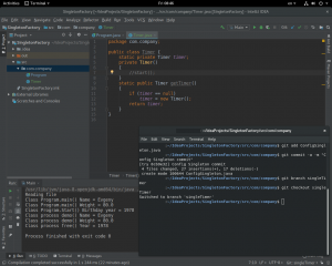 Отчёт от 20122 за Singleton / Singleton - Timer - Pattern Design