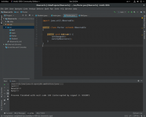 Отчёт от 20122 за Observer / Observer - School Bell - java.util.Observable