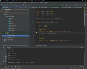 Отчёт от 20122 за MVC шаблон / MVC - PhoneBook - UserSQLTest - DBase
