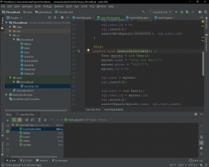 Отчёт от 20122 за MVC шаблон / MVC - PhoneBook - UserSQLTest - Insert