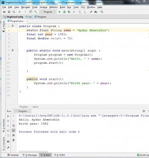 Отчёт от 20167 за Singleton / Singleton - Config - Final