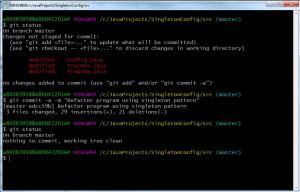 Отчёт от 20167 за Singleton / Singleton - Config - Using pattern