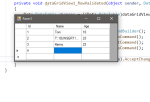 Отчёт от 20302 за Новые технологии / VIP урок. C# + MySQL через DataSet