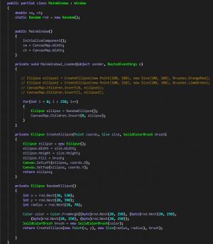 Отчёт от 20528 за Простой WPF  / WPF. Простая змейка. Эллипс на канвасе