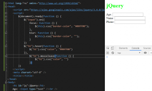 Отчёт от 20545 за Знакомство с jQuery / События и их методы