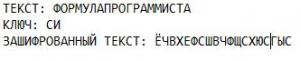 Отчёт от 20555 за Шифрование / Полиалфавитный шифр Виженера