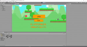 Отчёт от 20718 за Платформер на Unity / 2. Меню