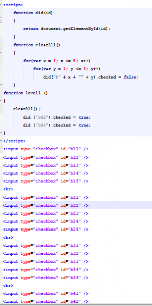 Отчёт от 21166 за Игры на JavaScript / Очисти поле - Чекбоксы