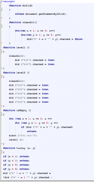 Отчёт от 21166 за Игры на JavaScript / Очисти поле - Функция хода