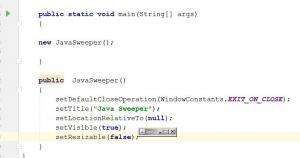 Отчёт от 2146 за Java Sweeper / Закрытие на выходе