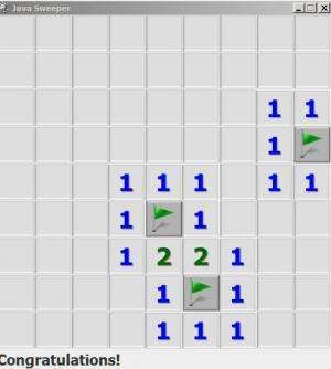 Отчёт от 2146 за Java Sweeper / Первая ошибка сапёра