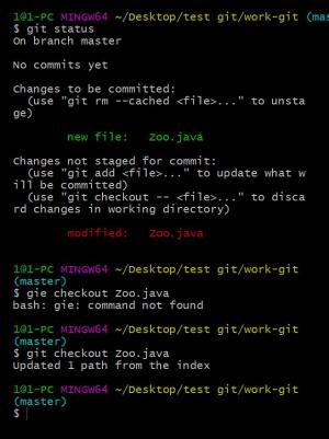 Отчёт от 2146 за Система Git / git add checkout