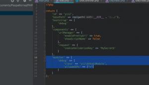 Отчёт от 21468 за Yii2 / Debug - Следы на песке