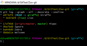Отчёт от 21543 за Система Git / git branch giraffe