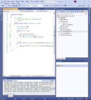 Отчёт от 21849 за Простой WPF  / WPF. Конвертер валюты. Курс валют в JSON.