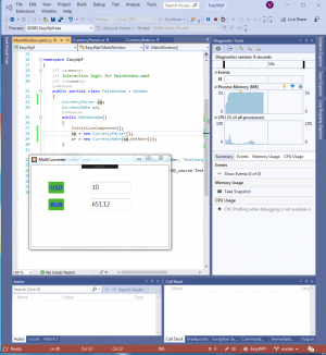 Отчёт от 21849 за Простой WPF  / WPF. Конвертер валюты. Курс валют в JSON.