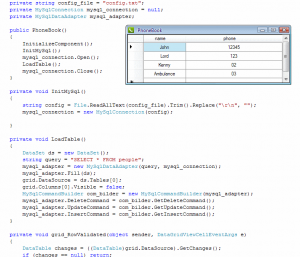 Отчёт от 2237 за Новые технологии / VIP урок. C# + MySQL через DataSet