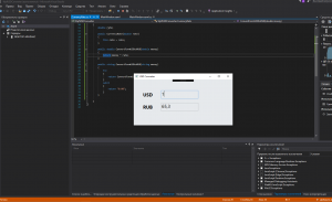 Отчёт от 23048 за Простой WPF  / WPF. Конвертер валюты. Класс конвертации.