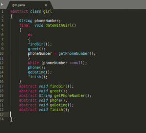 Отчёт от 23687 за Template method / Template Method - Girl - Abstract