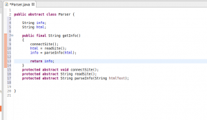 Отчёт от 23687 за Template method / Template Method - Web Parser