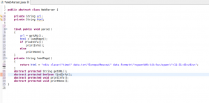 Отчёт от 23687 за Template method / Template Method - Web Parser - Abstract